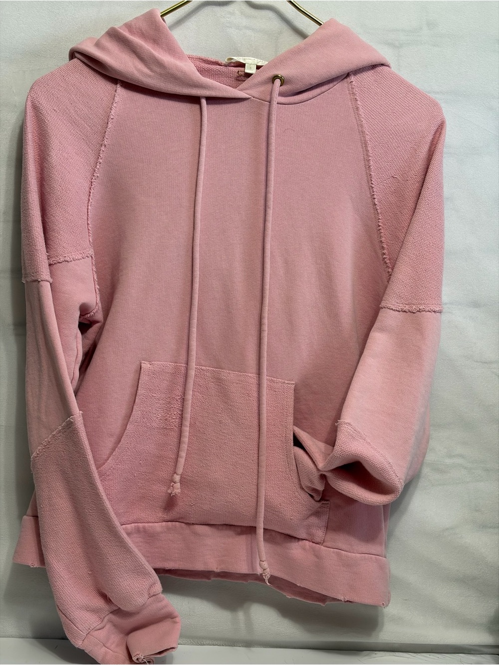LoveShackFancy Dusty Pink Hooded Pullover Sweatshirt